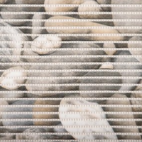 Kúpeľňová penová rohož / predložka PRO-001 Sivohnedé kamene - metráž šírka 65 cm