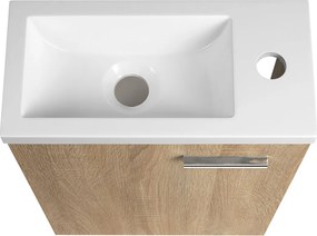 Aqualine Aqualine, ZOJA umývadlová skrinka 37x50x18cm, dub platin, 51037DP