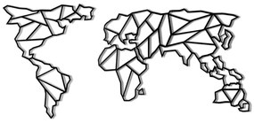 Nástenná kovová dekorácia Map, 60 × 130 cm