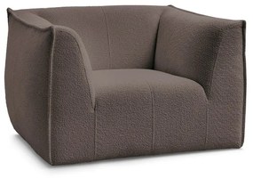 Hnedé kreslo z textílie buklé Giorgia – Bobochic Paris