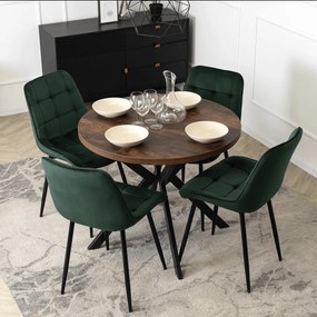 Stôl RENO 90–190 cm Dub Rustikál/Čierny