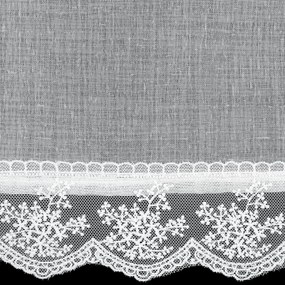 EUROFIRANY KRÁTKA ZÁCLONA NA KRÚŽKOCH SUZAN 350X140 CM BIELA