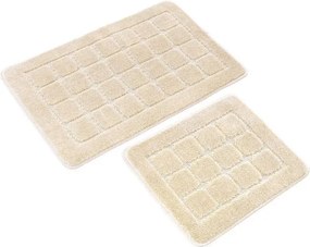 Krémovobiele kúpeľňové predložky v súprave 2 ks 50x80 cm Kareli – Foutastic