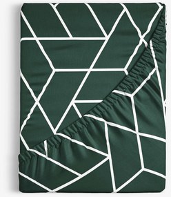 Goldea bavlnená napínacia plachta - mozaika na tmavo zelenom 200 x 200 cm