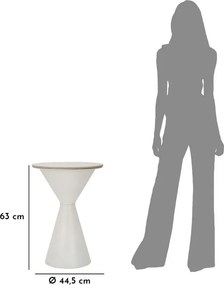 Odkladací stolík Biely 44 cm mramor/biely