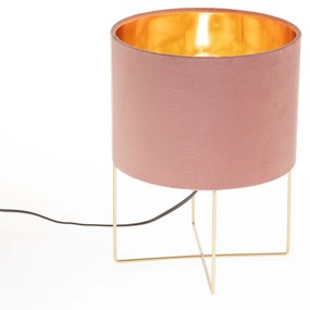Moderná stolná lampa ružová so zlatom - Rosalina