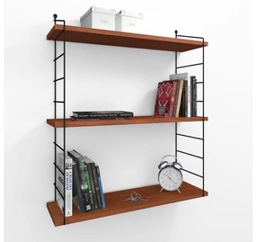 Nástenná polica ARMONI 85x72 cm hnedá/čierna