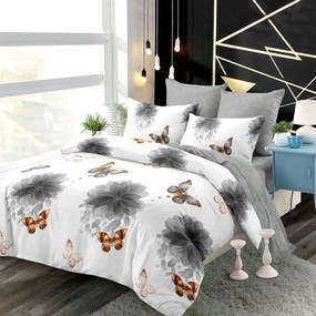 Bavlnené posteľné obliečky 7-dielne motýľ T224