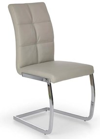 Stolička K85 kov/ekokoža tmavý krém 42x56x100