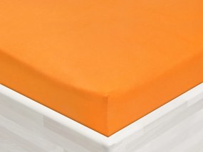 Jersey napínacie prestieradlo JR-006 Oranžové 100 x 200 - výška 20 cm