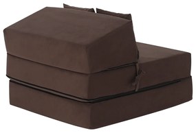 Skladacie kreslo/matrac PELOS, hnedá