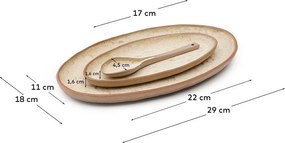 Béžové servírovacie keramické taniere v súprave 3 ks Zunel – Kave Home