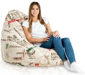 Sedací vak DROP XXL coffee