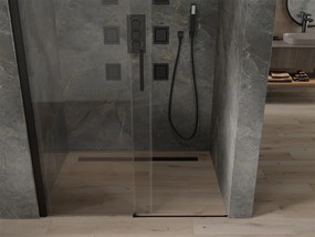 Mexen OMEGA posuvné sprchové dvere do otvoru 130 cm, cierna-transparentná, 825-130-000-70-00