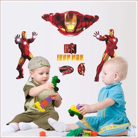 Veselá Stena 3D Samolepka Iron Man