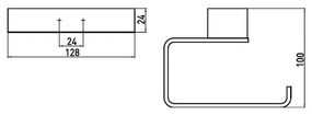 Emco Loft - Držiak toaletného papiera bez krytu, nerezová oceľ 050001601