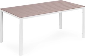 MultiGarden Záhradný stôl 6 miest 156x78 cm - béžová biela MultiGarden
