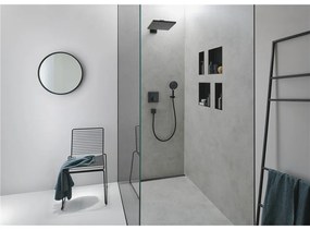 HANSGROHE RainDrain Flex vrchná sada sprchového žľabu 100 cm, skracovateľná, pre inštaláciu ku stene, matná čierna, 56053670