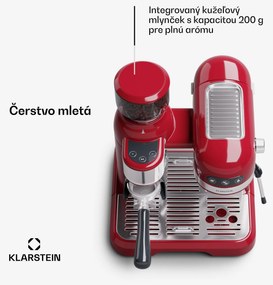 Klarstein Bella Café, espresso kávovar, vrátane mlynčeka, 1550 W, 20 bar, 1,4 litra