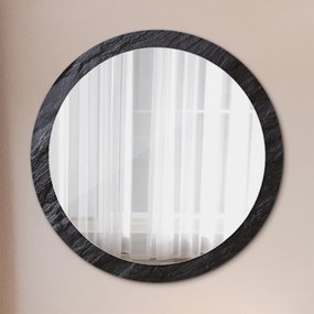 Okrúhle ozdobné zrkadlo Čierny kameň fi 100 cm