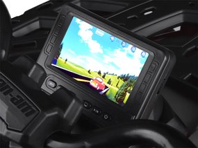 JOKOMISIADA Detská štvorkolka na akumulátor pre 2 osoby CAN-AM OUTLANDER 4x4 s LED panelom PA0326 čierna