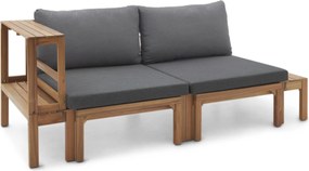 Záhradná pohovka so samostatne výsuvnými opierkami nôh