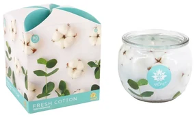 Arome Vonná sviečka v skle Fresh Cotton, 90 g