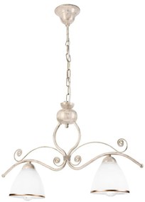 Luster na reťazi RETRO 2xE27/60W/230V zlatá/patina