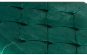 Prešívaná lavica SALIBA 50x97 cm zlatá/zelená