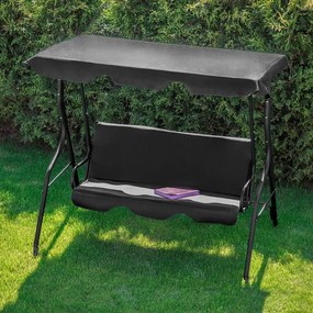 Záhradná hojdačka čiernej farby RELAX