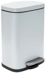 Spirella Spirella pedálový odpadkový kôš akira matná biela oceľ soft-close 12 l 10.21562