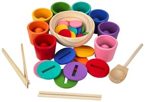 2Kids Toys - Dúhové guličky, mince a kalíšky 8 farieb