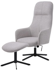 Svetlosivé otočné relaxačné kreslo Manning – Unique Furniture