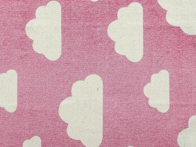 Detský bavlnený koberec so vzorom 60 x 90 cm ružový GWALIJAR Beliani