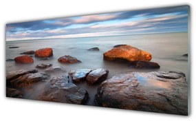 Obraz plexi Kamene more príroda 125x50 cm