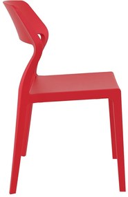 SNOW záhradná stolička bez podrúčok red