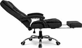 Kancelárske kreslo BOSS s podnožkou - čierna textília