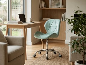 Mentolová kancelárska stolička AVOLA VELVET