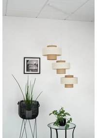 Brilagi - Luster na lanku DALLAS 3xE27/15W/230V hnedá/krémová/biela