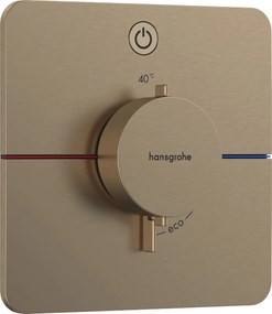 Hansgrohe ShowerSelect Comfort Q, termostat pod omietku pre 1 spotrebič, kartáčovaný bronz, HAN-15581140