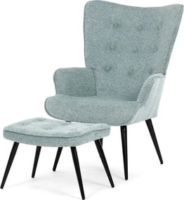 Kreslo ušiak s podnožou ELDORIA PATCHWORK