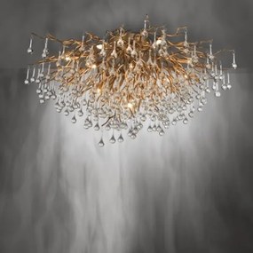 Paul Neuhaus 8092-11 - Prisadený luster ICICLE 14xG9/40W/230V pr. 100 cm mosadz