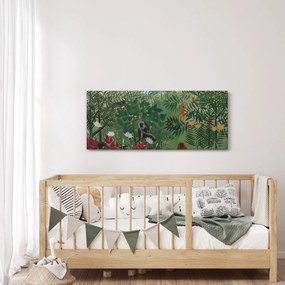 Obraz - Henri Rousseau, Tropical Forest with Monkeys, reprodukcia (120x50 cm)