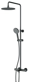Sprchový systém AM.PM Like F07LA522 s termostatickou vaňovou a sprchovou batériou, čierny