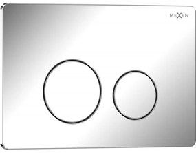 Mexen Tex 06, splachovacie tlačidlo z nehrdzavejúcej ocele, lesklý chróm, 6106-03