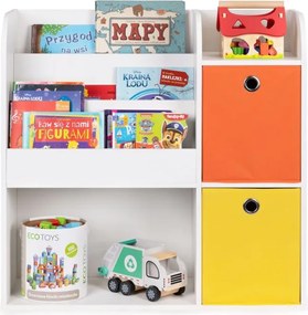 Drevená polička pre deti, detská skrinka, priehradky, organizér