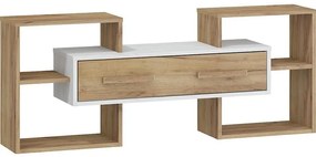 Polička RIO 1D craft biela/zlatý