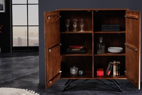 MOUNTAIN SOUL komoda 120 cm akácia, vzhľad prírodného kameňa, biela sivá