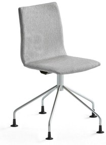 Konferenčná stolička OTTAWA, štýlová podnož, strieborná/šedá