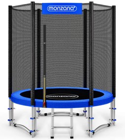 Trampolína s bezpečnostnou sieťou JUMP, Ø183 cm, čierna/modrá Monzana